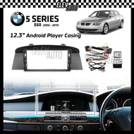 BMW 5 Series E60 2006-2010 12.3" BBA Casing Android Player Installation Dash Kit Player With Socket 