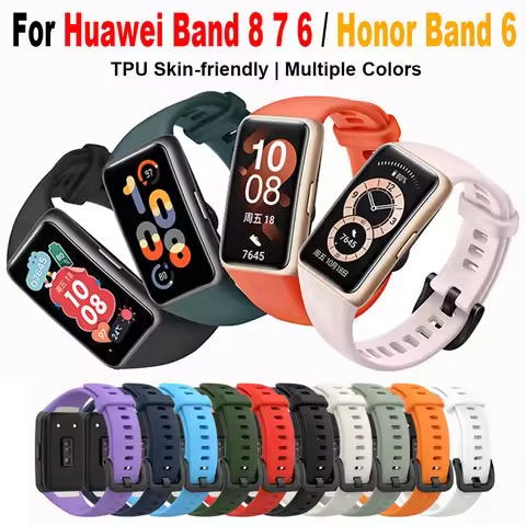 Silicone Strap Replacement Bracelet for Huawei Band 6 7 8 9 / Honor Band 6
