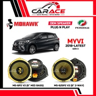MOHAWK Speaker Myvi Gen3 Plug and Play Speaker PNP Front Rear Door PERODUA Myvi 2018 OEM Car Speaker