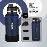 Tuppz Duo Flask water bottle 32 oz 950 ML ,1st Duo flask comes with stylish protection for free, Tem
