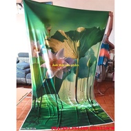 3d printed fabric backdrop size 150x250cm outstanding lotus pond scene FO8680<Free hook+hanging clip