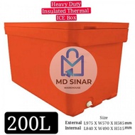 MD SINAR 200L Heavy Duty Insulated Thermal Ice Box Hot &amp; Cold Insulated Box Tong Ais