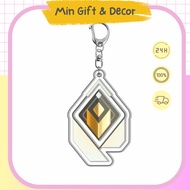 Valorant Acrylic Rank Game Keychain
