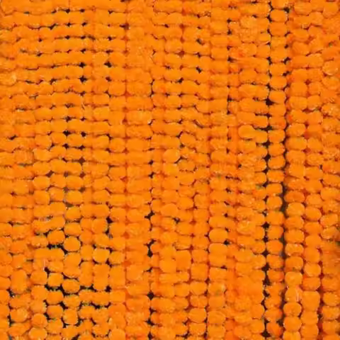 tive Marigold Garland 6PCS 5 feet Long Artificial Marigold Flowers Indian Style for Rituals Weddings