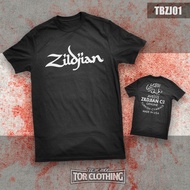 (Ready Stock) Tor Clothing - T-shirt Zildjian - Cymbal - Band Rock - TBZJ01