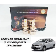 ☆LED☆ 2pcs LED HEADLIGHT BULB (3 COLOR) (H11/H8/H9) FOR PERODUA BEZZA (2014-PRESENT)