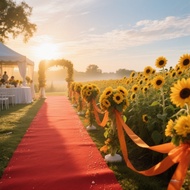 Red Carpet Runner Non-slip Event Red Carpet Tear-resistant Carpet For Wedding Exhibition