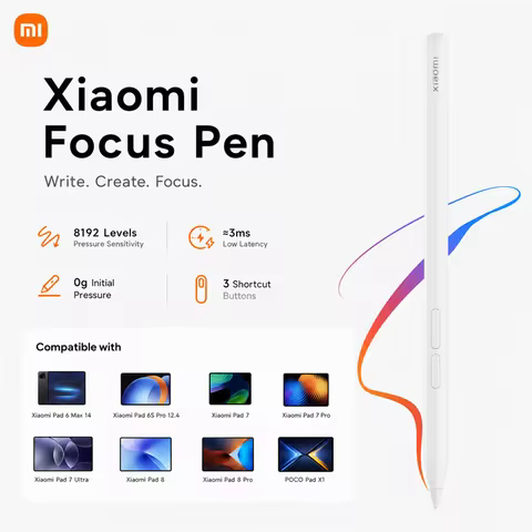 Original Xiaomi Focus Pen Stylus Compatible with Pad 6 Max 14 / 6S Pro 12.4 / 7 / 7 Pro / 7 Ultra / 