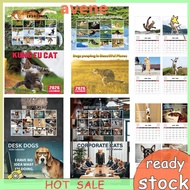 2026 Wall Calendar Funny Animal Calendar Hanging Calendar for Office School Home