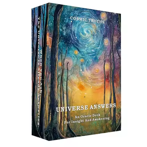 50 Cards Set, 13x9 Cm Size, Cosmic Truths Universe Answer Oracle Cards, Connect with Universal Wisdo