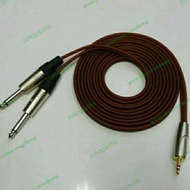kabel konektor jack hp 3,5 to 2 jack akai LR 2 meter