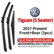 (Front+Rear 3pcs) Silicone Windshield Wiper Volkswagen Tiguan(5 Seater)(2017-Present) Hydrophobic Wi