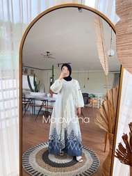 Gamis Kinara Tenun Outfit-Kombinasi Brokat premium