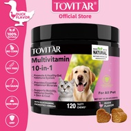 Tovitar® Multivitamin Cat and dog 120 Soft Chews - Omega 3 | Vitamin Bs | Vitamin C | COQ10 | MSM Gl