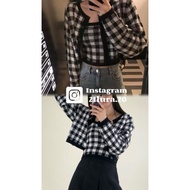 T24120 Product [21lura.20] Oct Autumn Check Suit Knitted Vest/Jacket