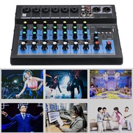 48V 8 Channel Portable Audio Mixer with Bluetooth USB DJ Sound Mixing Console MP3 Jack Karaoke Amplifier For Karaoke KTV