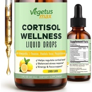 Cortisol Supplement Liquid Drops, 7-in-1 Cortisol w. Theanine Rhodiola Rosea Saffron Phosphatidylser