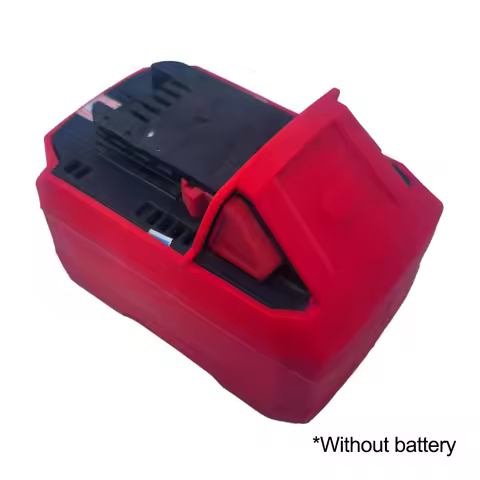 1PC Silicone Battery Silicone Protect Case For-Milwaukee Battery Silicone Protective Cover Red M18-X