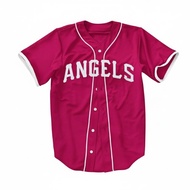 ANGELS pink Baseball Jersey | Baseball shirt | Women's Baseball Shirt