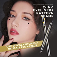 colorina 2 in 1 Eyeliner + Pattern Stamp No Smudge Waterproof 双头印章眼线笔