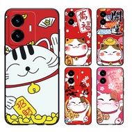 OPPO R7 R7S Plus R15 R17 Pro R19 A83 230806 Black soft Phone case Chinese lucky cat