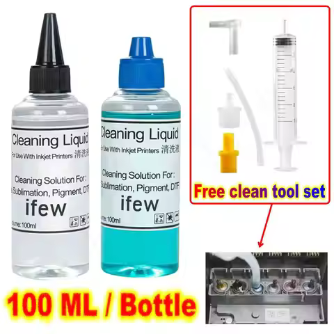 Inkjet Printer Head Nozzle Cleaning Cleaner Washing Liquid For Epson Hp Brother Canon Cleaning Print