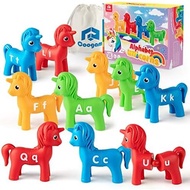 Coogam Unicorn Uppercase & Lowercase Letters Matching Game, 13pcs Double-Sided ABC Letter Toys