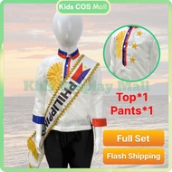 Philippine Costume for Kids Boys barong Kids buwan ng wika Costume Traditional Costume United Nation