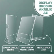 Acrylic QRIS/ QRIS Stand/ Brochure Display/ A6/ A5/ QR Code Stand