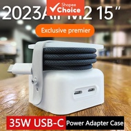 2023 Travel Cord Organizer for Apple 35W Dual USB-C Power Adapter Case for Macbook Air M2 15 13 Inch
