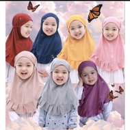 Syaqila children's headscarf / jersey children's instant hijab 0-2 years tudung budak perempuan tudu