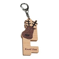 木質手機架鑰匙圈 小麋鹿 客製化禮物 鑰匙包 手機支架 吊飾 動物