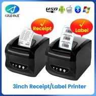 Yunnangang เครื่องพิมพ์ใบเสร็จ Xprinter 365B เครื่องเครื่องพิมพ์ใบเสร็จบลูทูธบาร์โค้ดฉลากความร้อนบลู