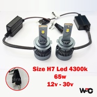Car Led Bulb H7 Led 4300k 65w Super Bright Led Colour kuning Putih Pnp Socket Volt 12v-30V