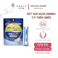 Bột bổ thần kinh giảm stress lo âu giúp ngủ ngon hạn chế tỉnh giấc Orihiro 14 gói x 1.5g Nhật