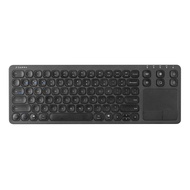 SANWA Multi Device Bluetooth Keyboard with Touchpad, Rechargeable Keypad with Trackpad for Laptop De