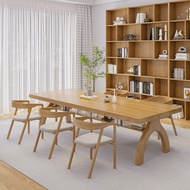 观自艺品 书桌实木学习桌台式电脑桌双人书桌简约卧室实木桌子纯实木学习桌成人小户型书桌 单桌140*70*75含隔板