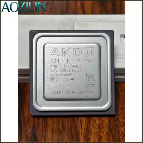 AOZILIN AMD‑K6‑2+/550ACZ Mobile CPU 550MHz,Socket7 321‑Pin CPGA Used Processor for Vintage Notebook 