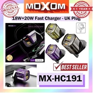 Moxom MX-HC191 20W Charger Adaptor Fast Charging Charger 18W Charger UK Plug Moxom Charger Set l Ori