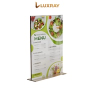 LUXRAY A6 Acrylic Brochure Rack Display Menu Table Acrylic Stand Display Tent Holder Card