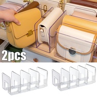 2pc Storage Shelf Handbag Bag Rack Storage Handbag Cabinet Storage Storage Display Finishing Wardrobe Case Box Partition Divider