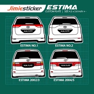 Sticker Kereta Estima, Sticker Belakang Toyota Estima, Car Sticker, Custom Sticker.