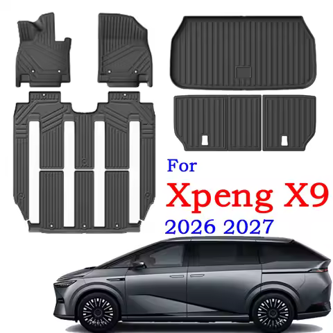 All Weather Floor Mats for XPeng X9 2026 TPE Rubber Car Mats Waterproof Floor Liner Cover Protection
