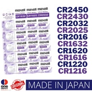 MAXELL Lithium Battery CR2450 CR2430 CR2032 CR2025 CR2016 CR1632 CR1620 CR1616 CR1220 CR1216
