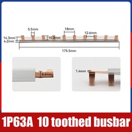NEW 1/2P Pin Type Busbar Copper Bar Terminal Block For MCB DZ47 Air Switch Connector 63A Circuit Bre
