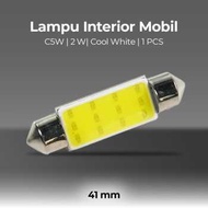 Car Interior Light LED Plate Dome Light C5W 2W Cool White 1 PCS 41mm - BA9S - White
