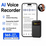AI Voice Recorder, 365 Days Free AI Transcription, 64GB,Call Recorder,Real-Time Transcript