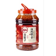CHUAN WA ZI CHILI OIL SAUCE川娃子油波辣子2.5kg(Non-Halal) chilli oil