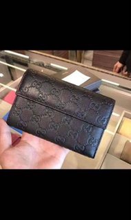Gucci wallet leather medium dark brown