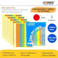 Color Dot Labels NO.97 (8mm) / Colorful Round Sticker Labels / Circle Dot Label Sticker / Color Codi